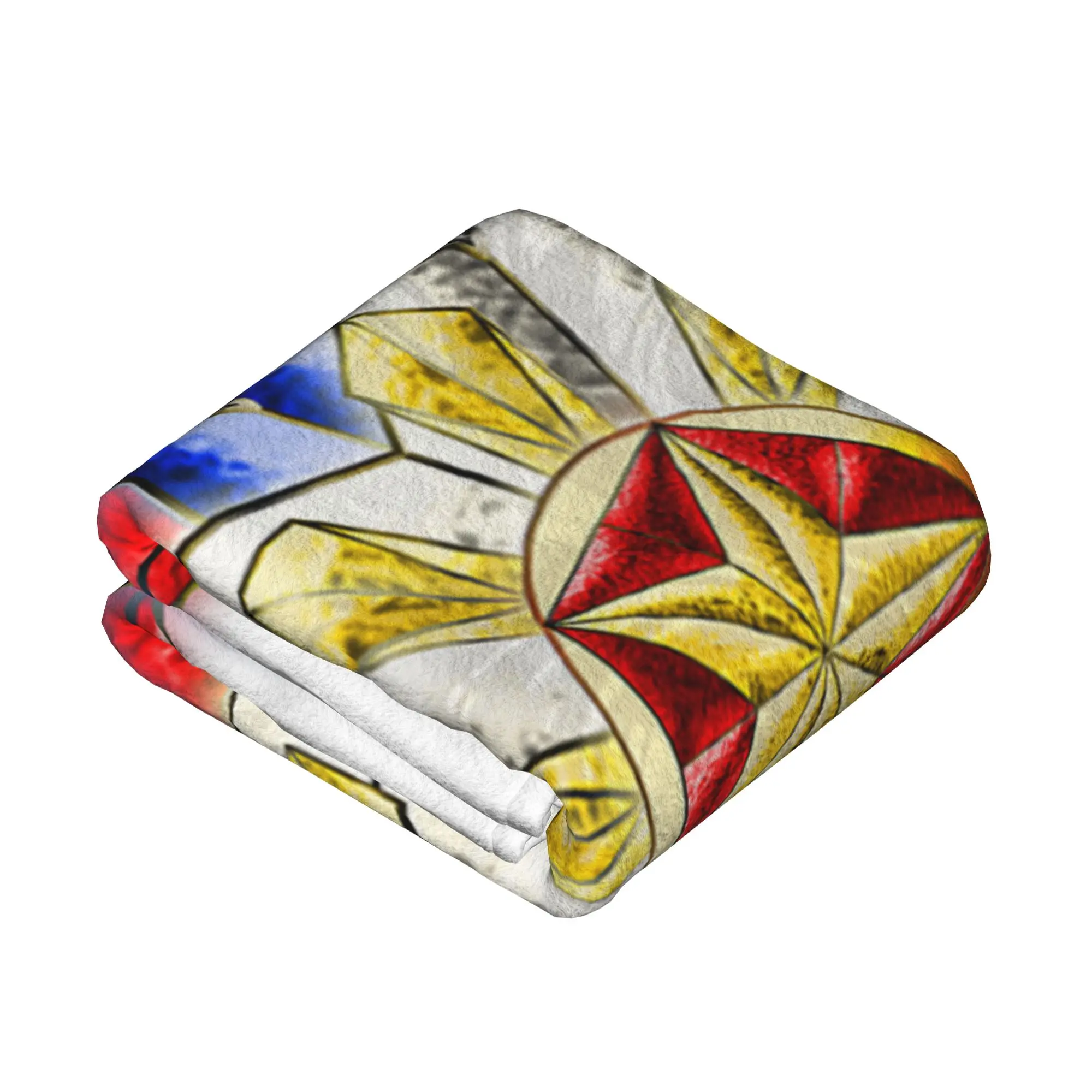 Philippines Christmas Parol Fleece Blanket  Vintage Throw Blanket for Bed Sofa Couch 125*100cm Plush Thin Quilt