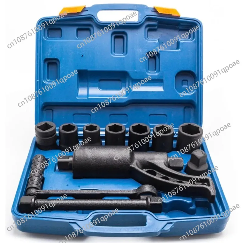 Heavy-Duty Industrial Grade Truck Tire Removal Set Chrome Vanadium Steel Ratcheting Booster Socket Wrench Single End