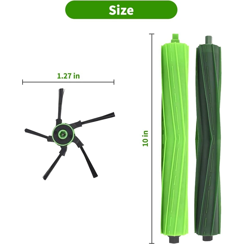 Для Irobot Roomba S9 (9150) S9 + S9 Plus (9550) S Series искусственные аксессуары для робота 3 комплекта резиновых щеток, 8 боковых щеток