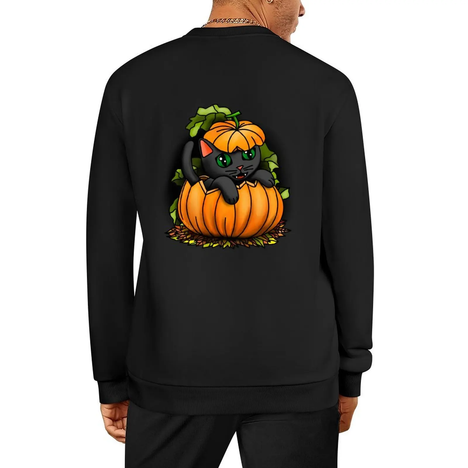 

Halloween Kitty Pullover men's autumn clothes tracksuits men's sweat-shirt set japanese style new sweatshirt