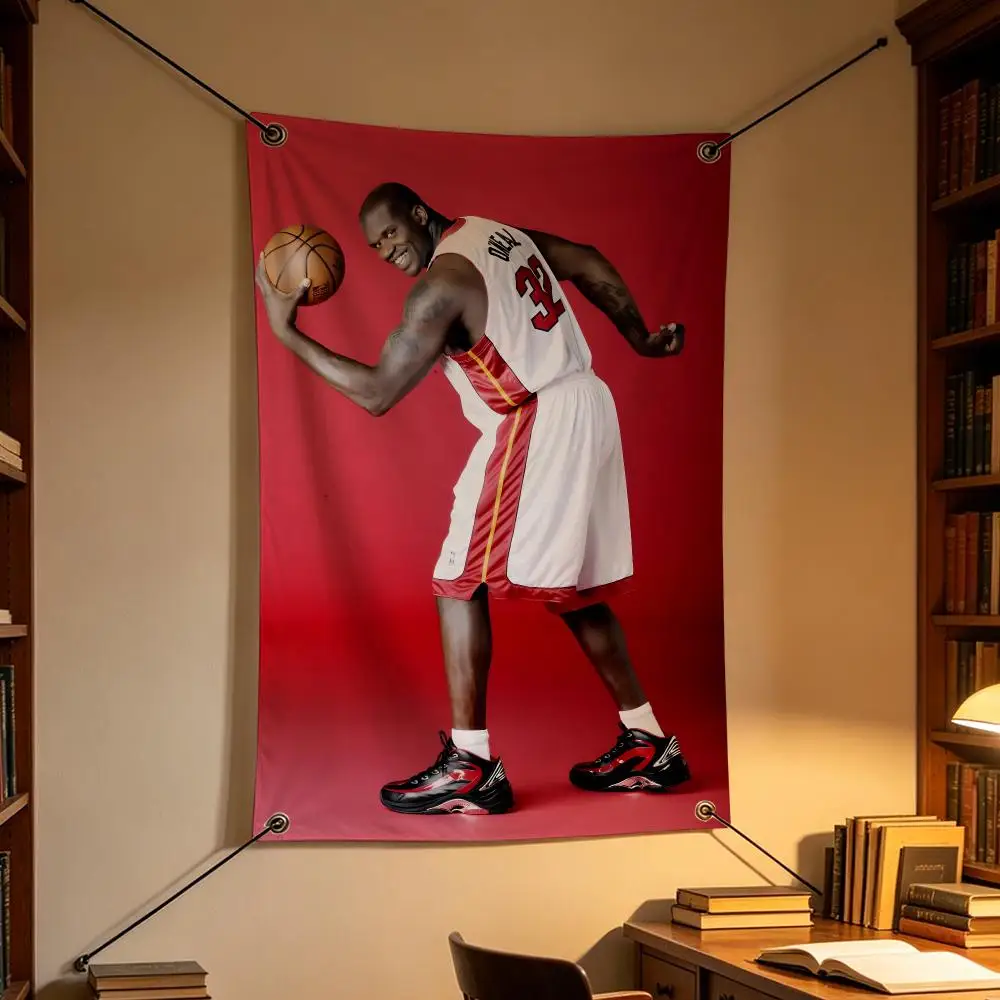 Basketball Shaquille O'Neal Legend Flags Personalized Flag Room Dorm Camping Picnic Garage Bar Indoor Outdoor Wall Decor