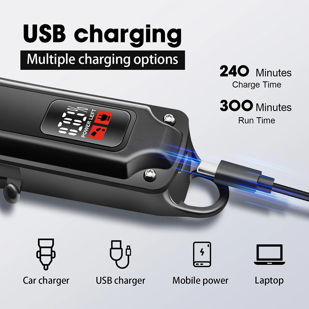 Kapper Elektrische Tondeuse Mannen Oplaadbare Draadloze Baardscheerapparaat Haarlengte Verstelbare Elektrische Tondeuse Trimgereedschap