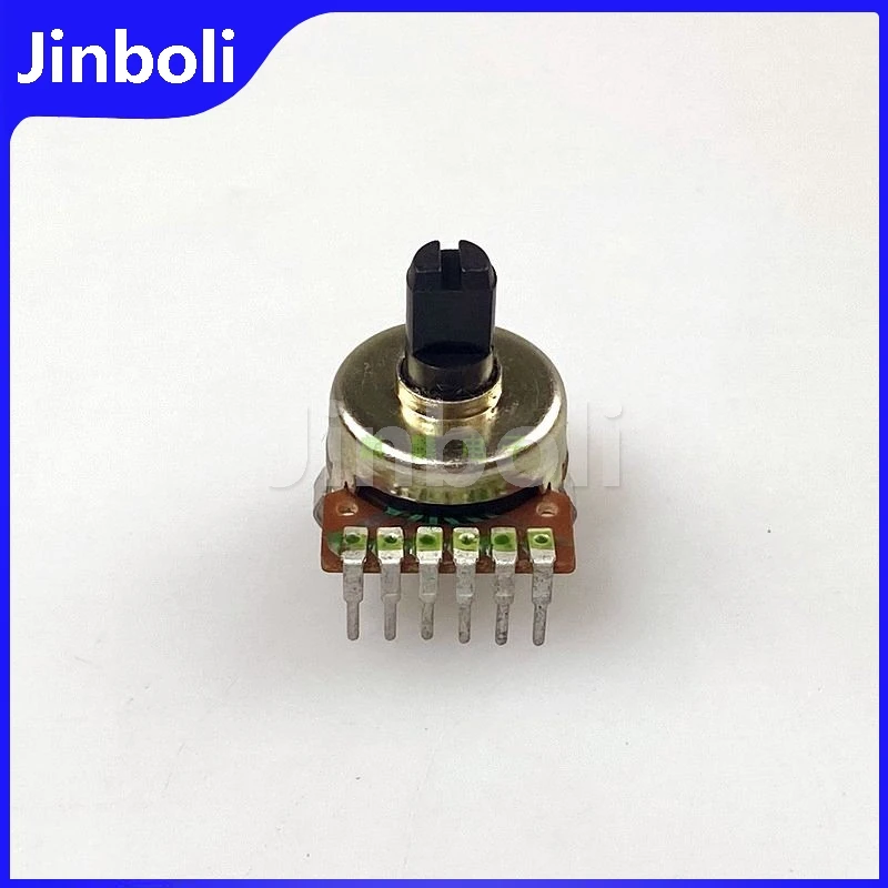 2PCS R162 Single Row 6Pins Double Potentiometer A50K Computer Speaker Amplifier Audio Volume Adjustment Shaft Length 11MM