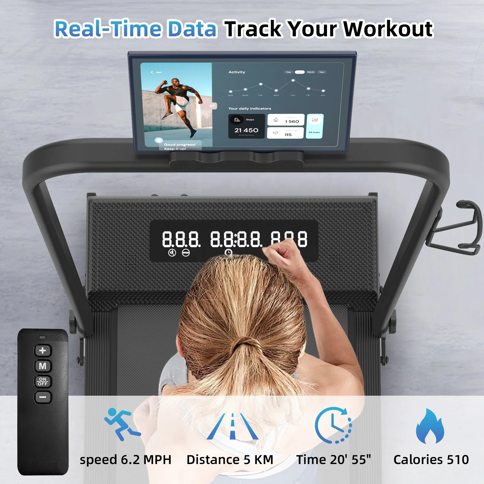 

Portable High Quality Under Table Treadmill For Home With Incline Gym Exercise Led Display Foldable Walking Pad Treadmill
