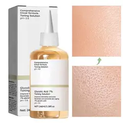 100ml/240ml Exfoliateing Face Toner Glycolic Acid 7% Toning Solution Nourishing Gentle Glycolic Acid Toner Face Essence