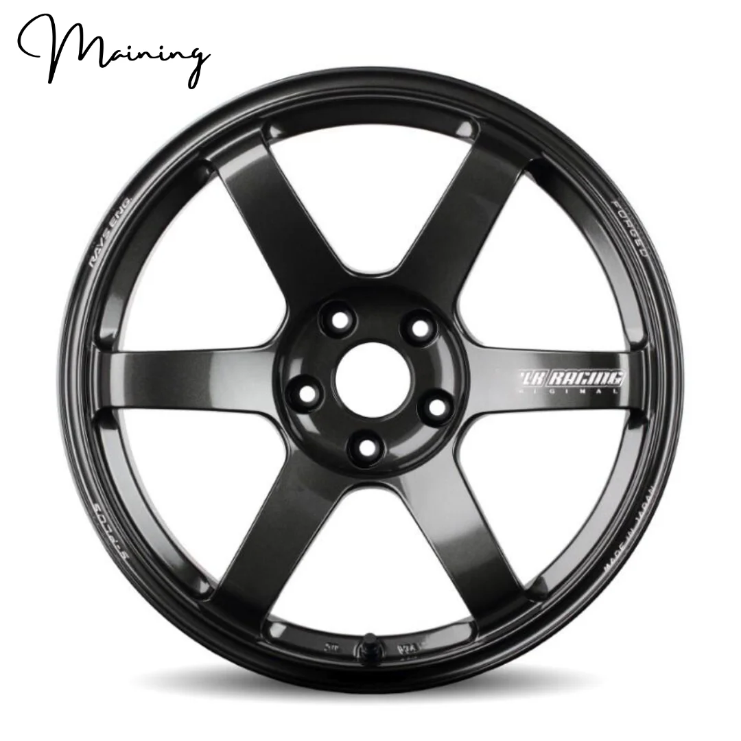 for TE37 Saga S-Plus Diamond Dark Gunmetal Wheels 5x114.3 5x120 Customized Size Rims For Nissan Skyline GTR BMW Toyota JDM Car R