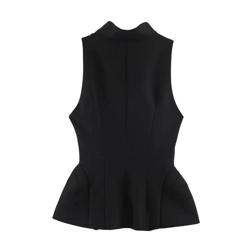 Slim Fit Vest 2026 Autumn New Arrival Women's Fashion Sleeveless V-Neck Versatile 3D Modeling Tank Top 2010754