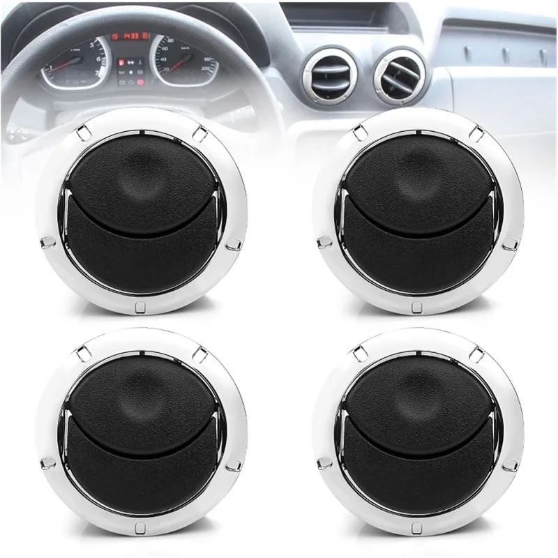 4PCS Silver /Black Air Conditioning Vent Grille Cover 8200212480 For Renault Duster Master Dacia Logan Sandero Opel 8200464605