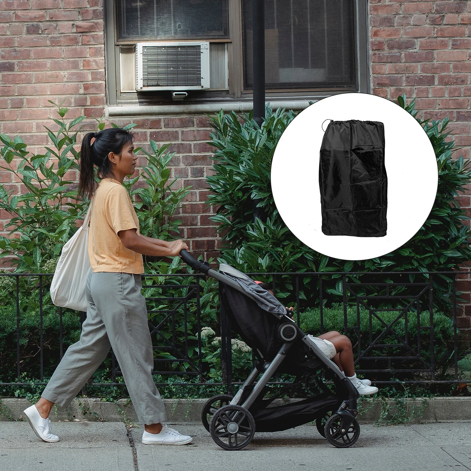 

Сумка для хранения детской коляски, запираемая застежка на шнурке, усиленные швы, два плечевых ремня, дорожная сумка для коляски для ворот самолета