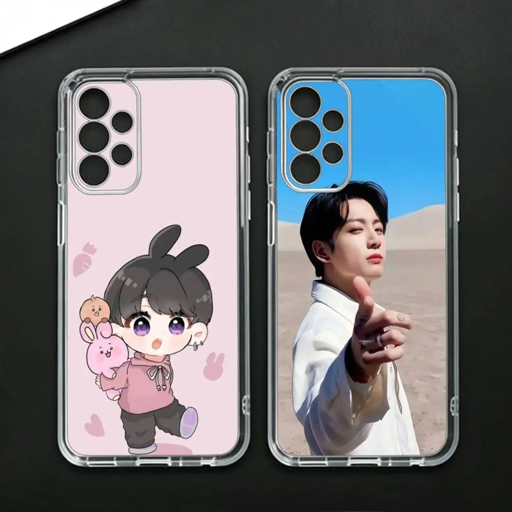 

Golden Maknae Kookie Phone Case For Samsung Galaxy A71,A70,A52,A51,A40,A30 Transparent Cover