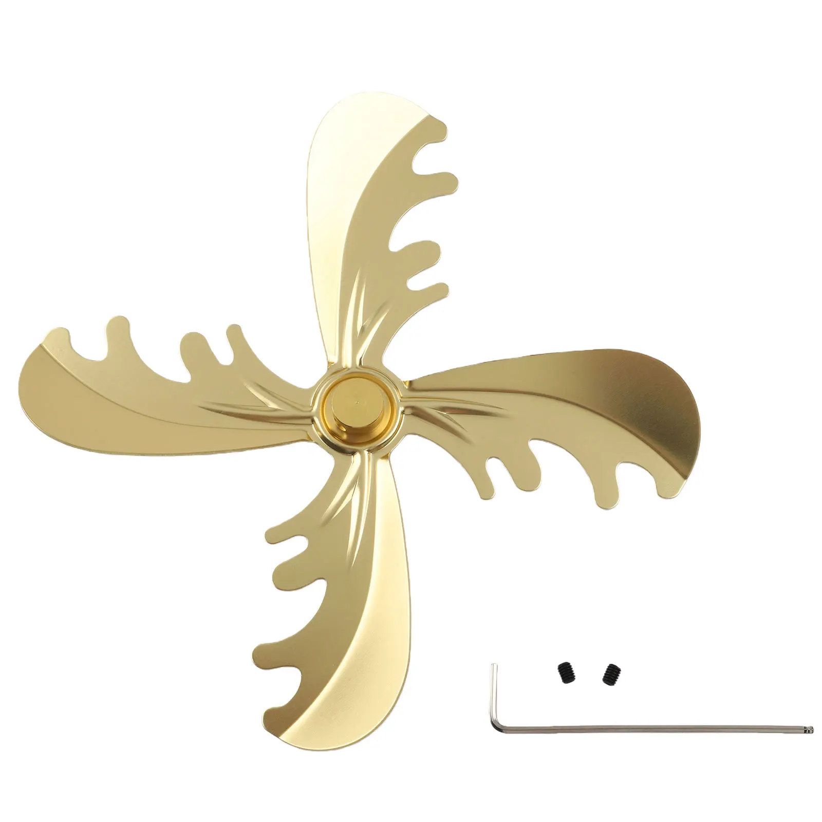 Home Heating Black Fireplace Fan Air Circulation Easy Installation Efficient Heat Distribution Four-Blade Design