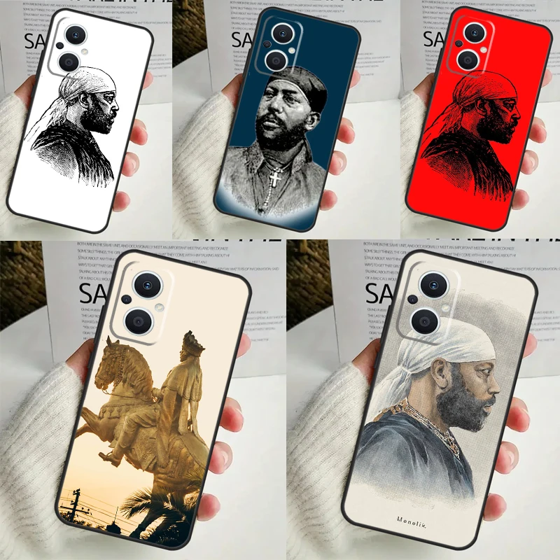 Emperor Menelik II of Ethiopia Case For OPPO Reno 10 Pro 11F 4 5 6 7 8 Lite 4Z 5Z 8T OPPO Find X2 X3 X5 Lite X6 Pro Cover