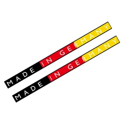 2Pcs Made In Germany German Flag Tricolor Style Car Stickers For VW BMW Audi Mercedes Vinyl Decor Decals Auto Tuning Accessories