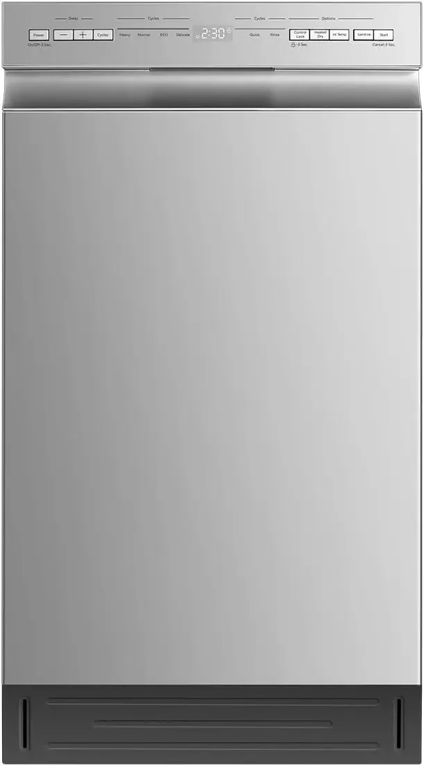 Midea MDF18A1AST Built-in Dishwasher with 8 Place Settings, 6 Washing Programs, Stainless Steel Tub, Heated Dry, Energy Star