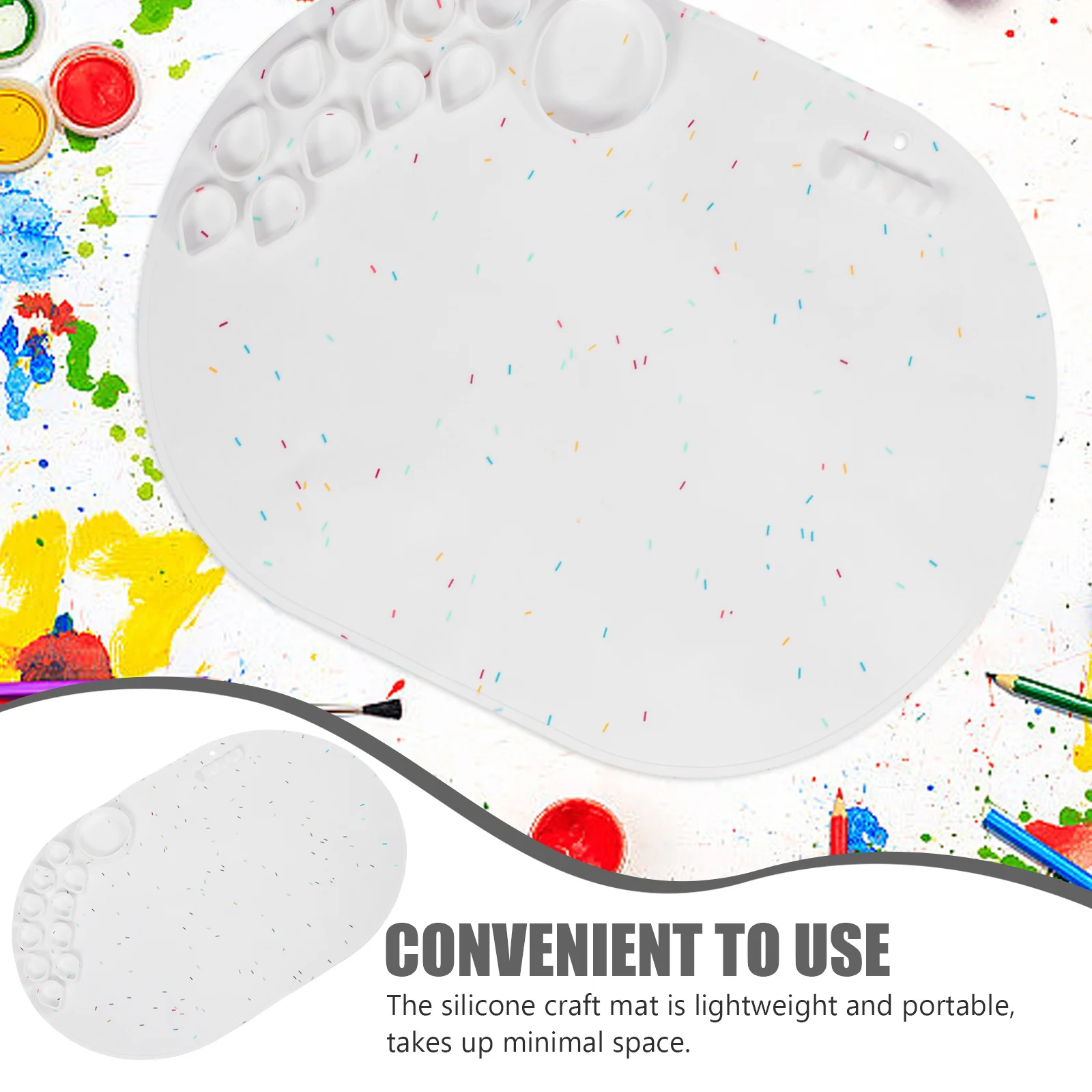 Silikonowa mata do rękodzieła do malowania, nieprzywierająca, wielokrotnego użytku, do projektów DIY, lekka, przenośna, wielofunkcyjna tablica do malowania