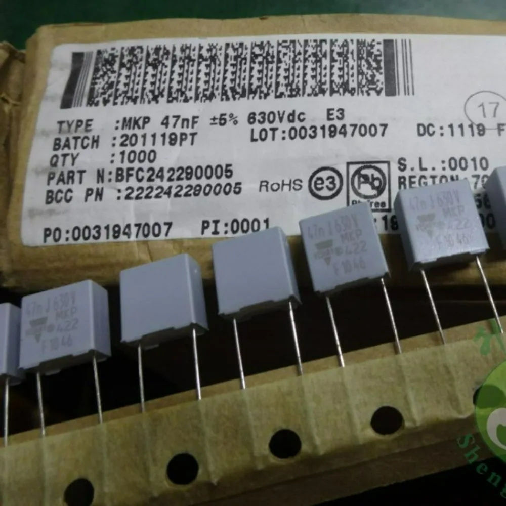 

10pcs/lot MKP 0.047uf 630v 47nf 473 J Brand New 7.5mm Film Capacitor BFC242290005