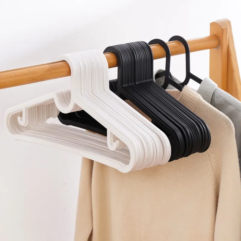 

10pcs/set Black Wardrobe Hangers For Clothes Rack Multi-function Closet Wardrobe Organizer For Clothes Coat Dry Rack