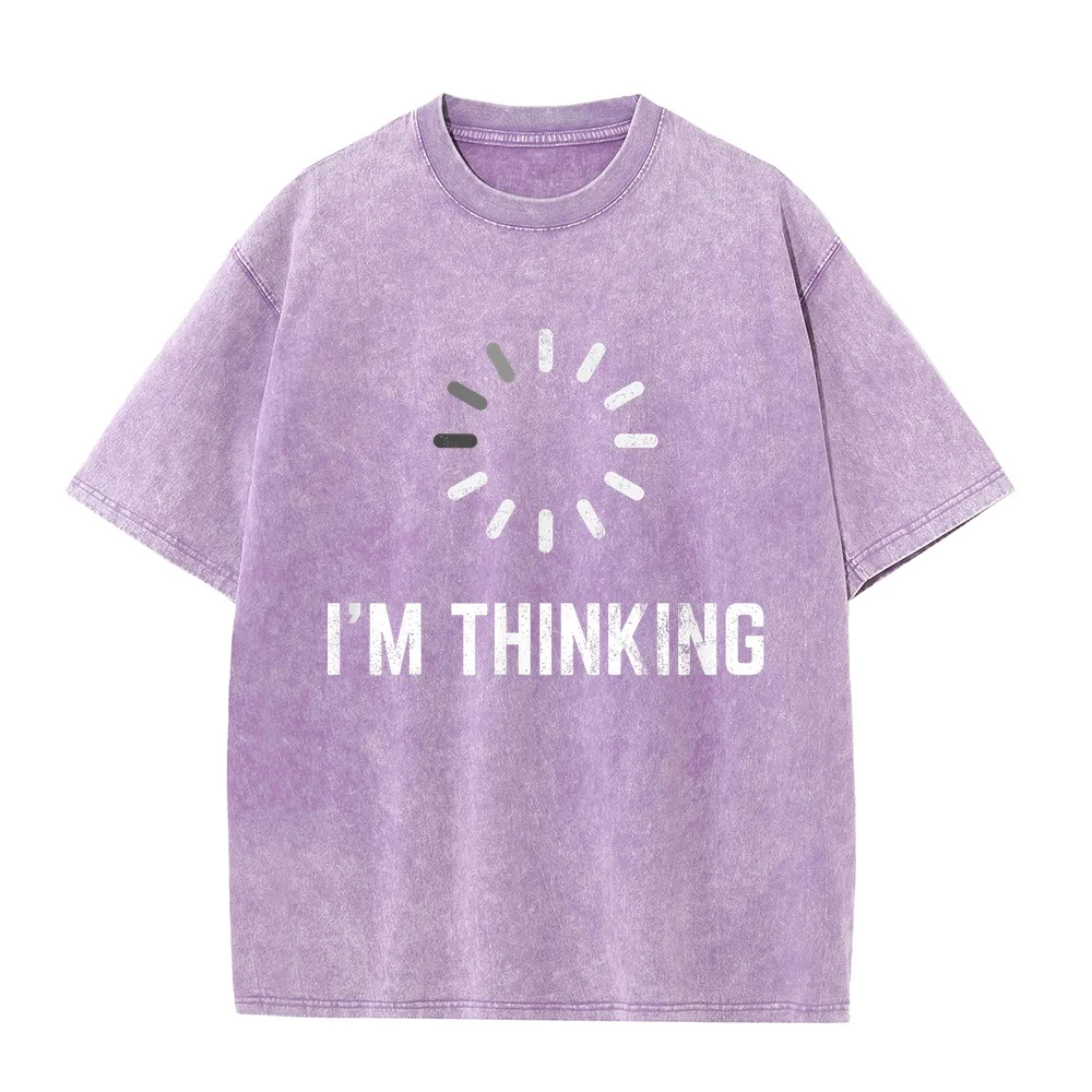 I'm Thinking for Geeks Nerds Programmers Funny T-Shirt Small 캐릭터 Novità In Top E Magliette Koszulki Męskie Soft 100 Cotton Tee