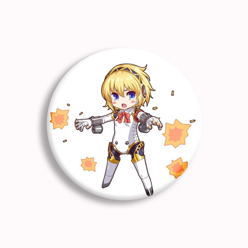 Aegis-Botón de juego Persona 3, Pin P3RE de dibujos animados, broche de personaje P3 creativo, bolso de decoración, regalo para coleccionistas de amigos