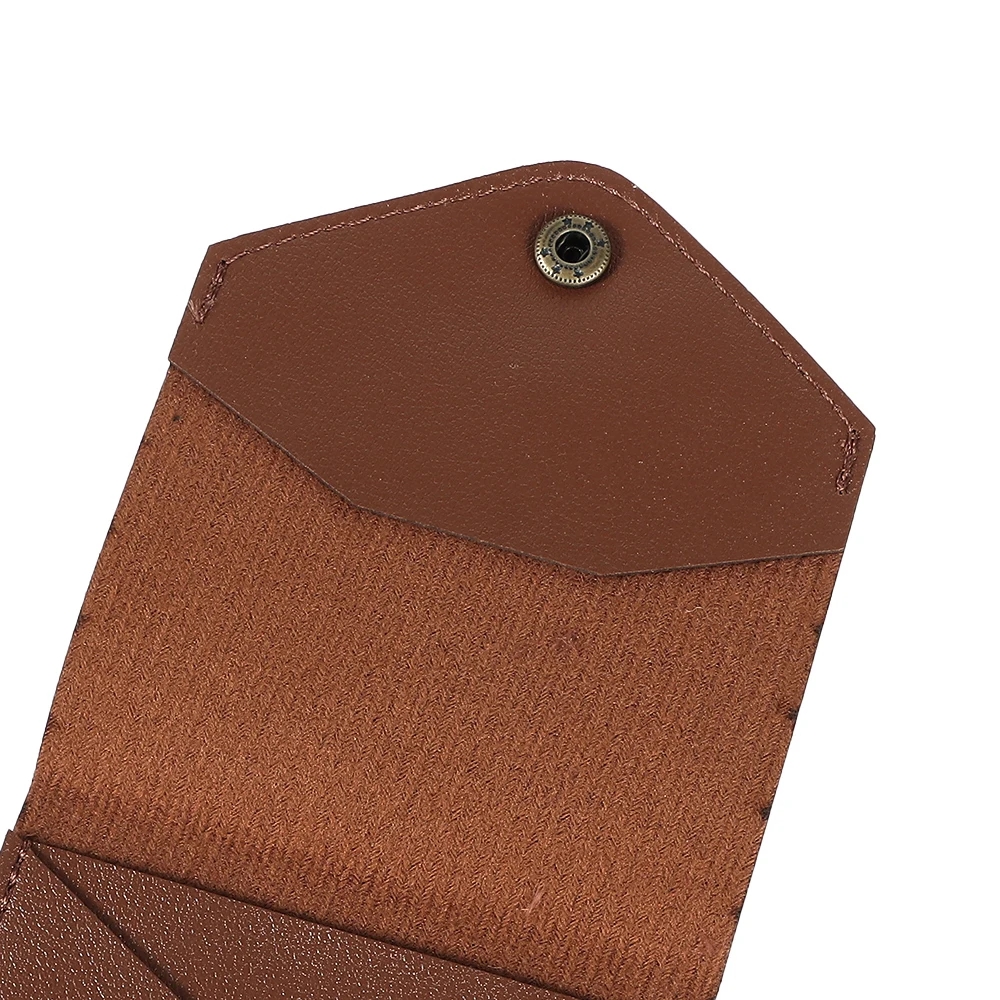 New Waterproof Multifunctional Compact Wallet Handmade PU Leather Built-in Pen Slot Front Pocket Wallets Money Clip Travel