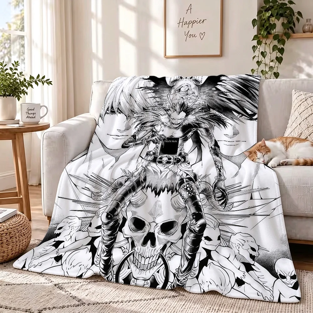 Anime D-Death Note Blanket Soft Skin Friendly And Thick Suitable For Bedroom Living Room Bed Sofa Camping Office Gift