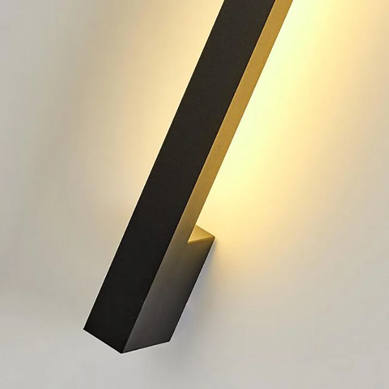 Imagem -06 - Tubo Linear Simples Moderno Lâmpada de Parede Led até Baixo Fundo Oposto Luz de Parede Led Foyer Cabeceira Corredor Ouro Preto Led Sconce