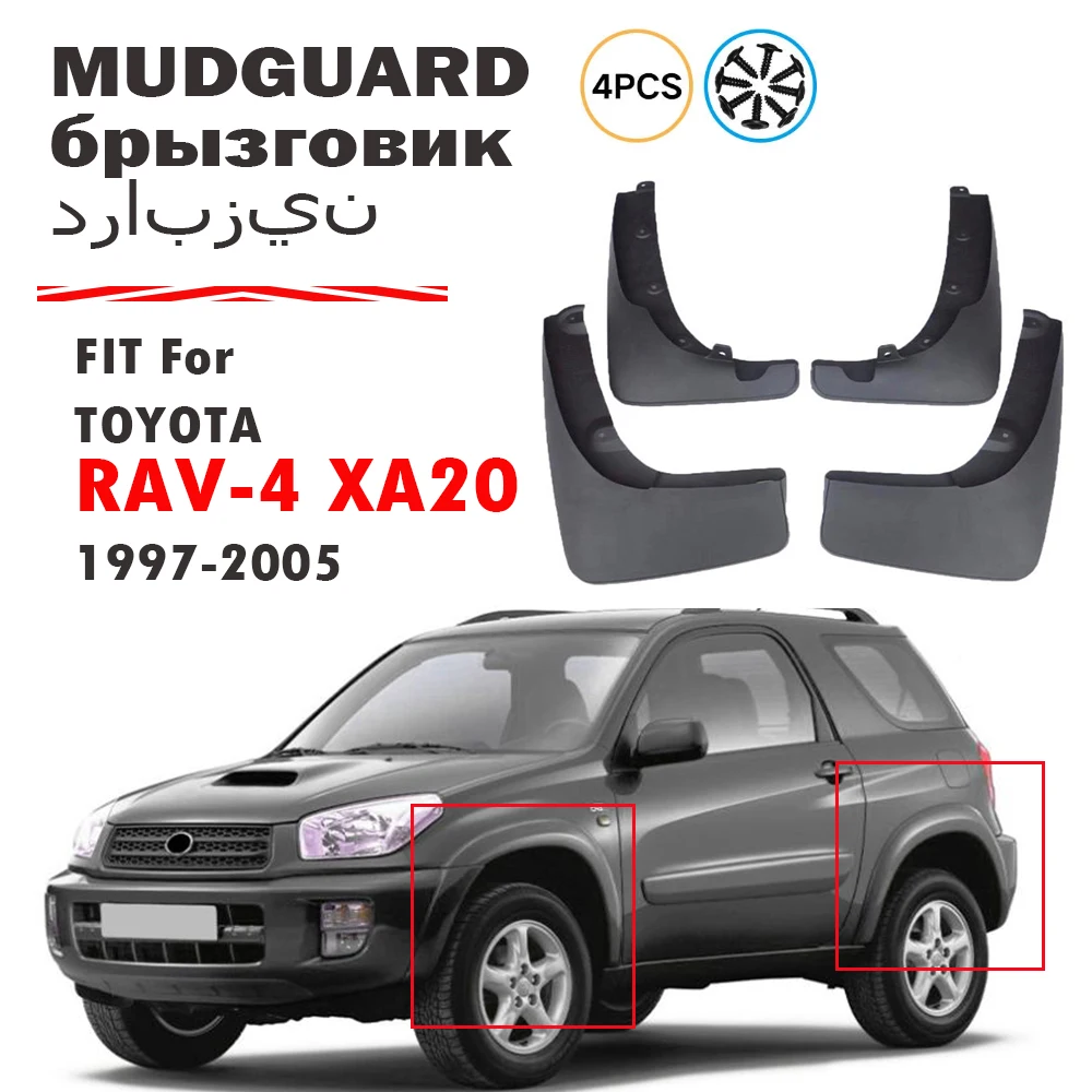 1997-2005 Błotniki Toyota RAV-4 RAV4 XA20 Chlapacze Osłony Przeciwbłotne Akcesoria Samochodowe Koła Przednie i Tylne
