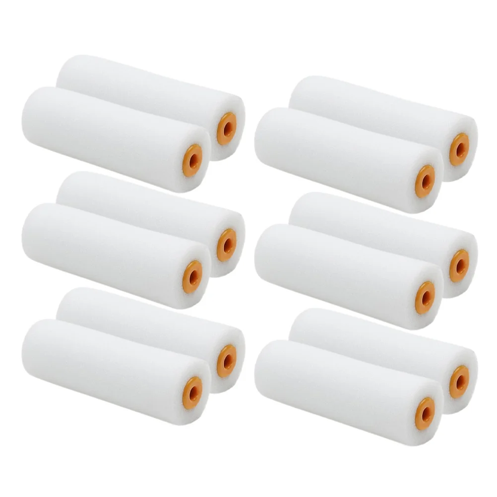

Paint Roller Brush High Density Foam Brushing Wall Coatings Large Sponge Rollers White Cabinet