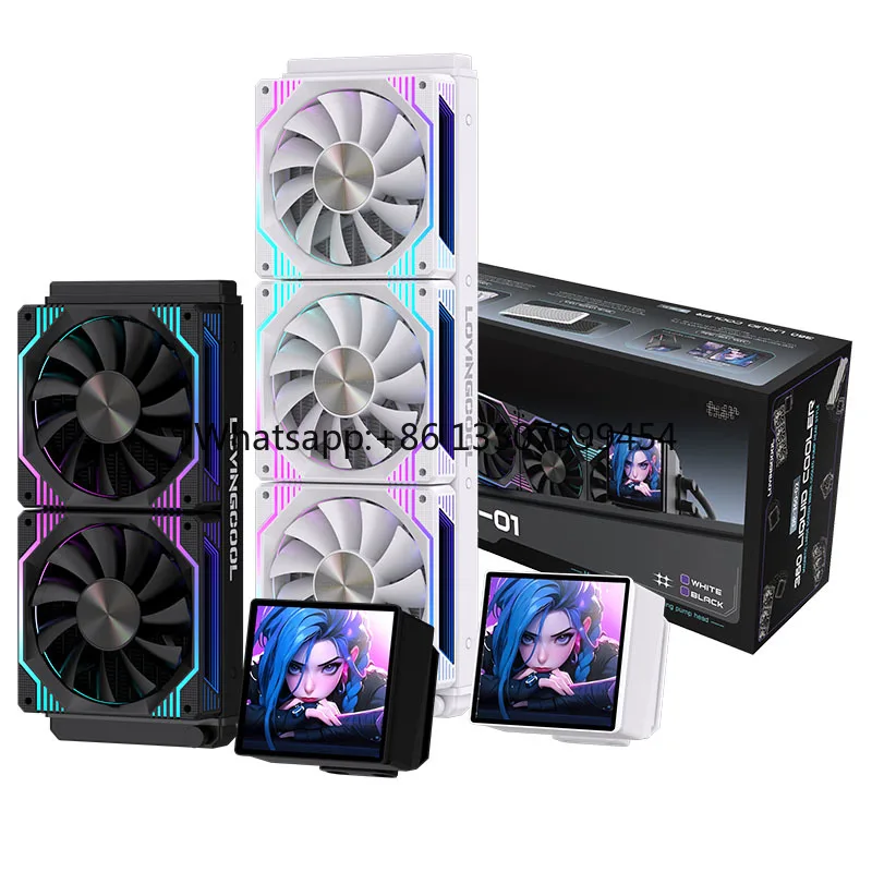 

LOVINGCOOL High-Performance CPU Liquid Cooler 4.0inches Screen Gaming Computer Case RGB Fluid Bearing 230-280W TDP PC Heatsink