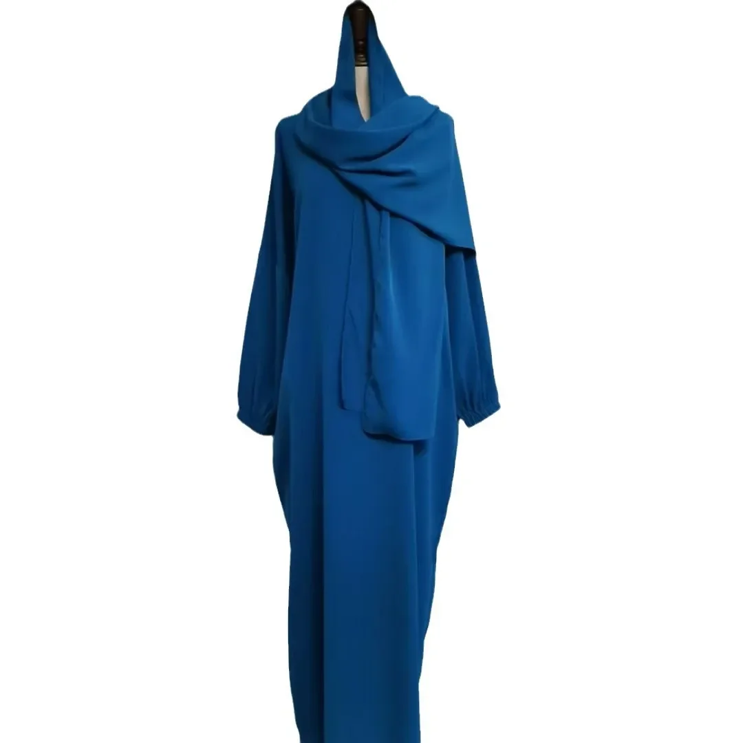 14 colori Nuovo abito Hijab e Abaya Un set Ramadan Khimar Abaya Dubai Arabia Saudita Turchia Islam Set di abiti musulmani modesti