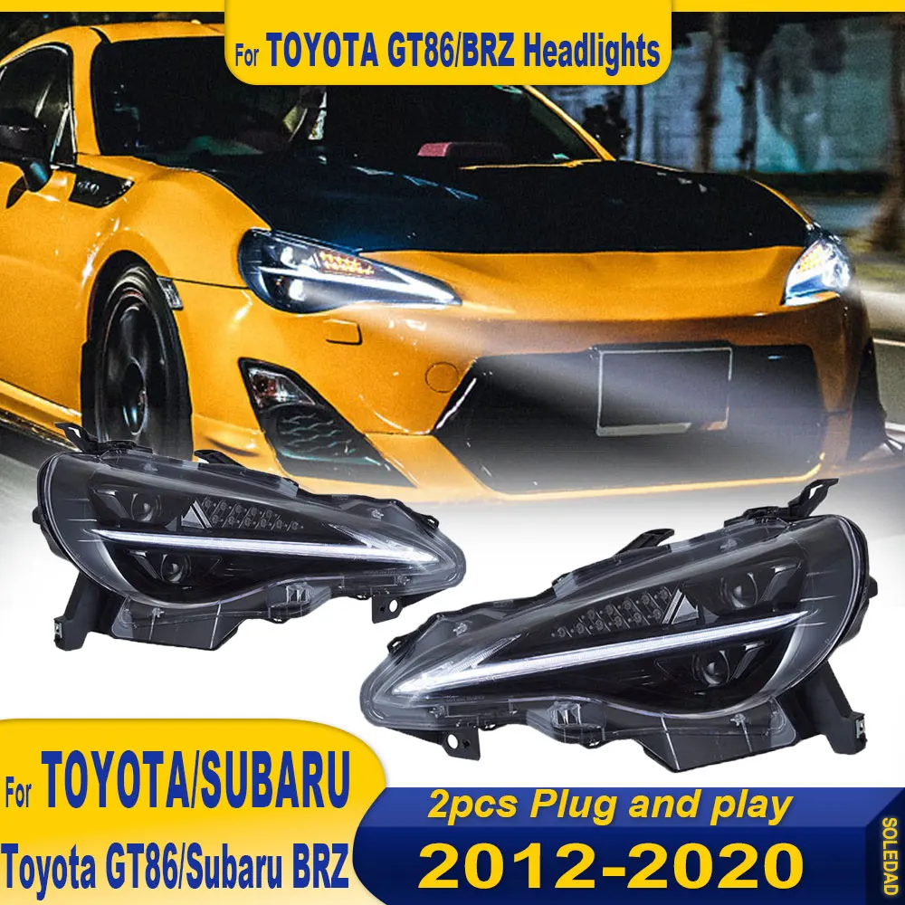 Head Lamp for Subaru BRZ LED Headlight 2012-2021 Headlights Toyota FT86 GT86 DRL Turn Signal High Beam Angel Eye Projector Lens