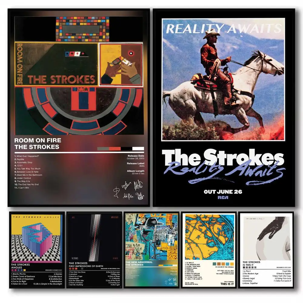 Band T-The Strokes Poster PP Wall Decor Posters Celebrity Music Art Prints Bedroom Office Gift