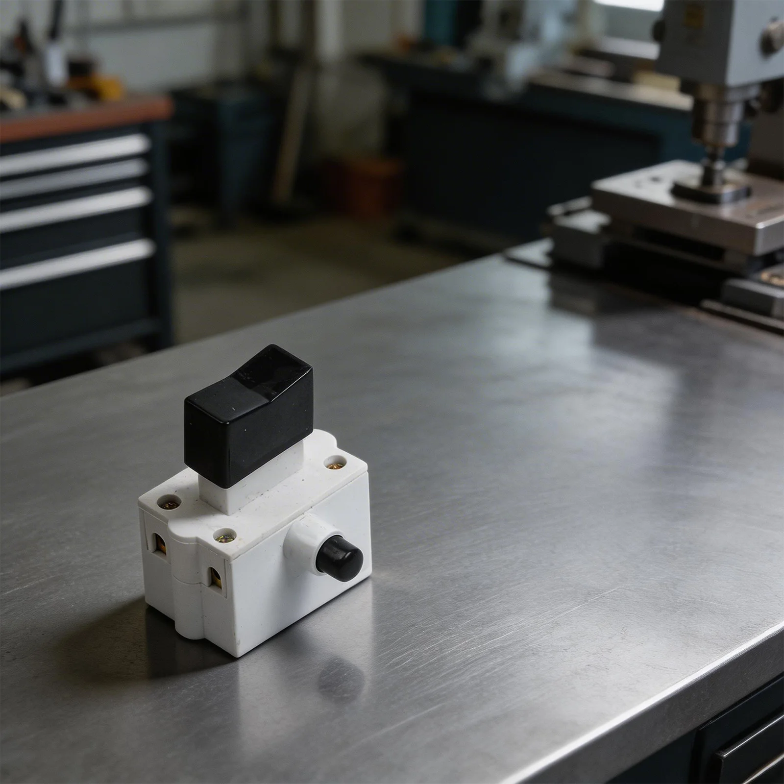 Industrial 10A Tool Switch For 400 Steel 355 Profile Cutter Machine Replacement Part White 36x23.5mm
