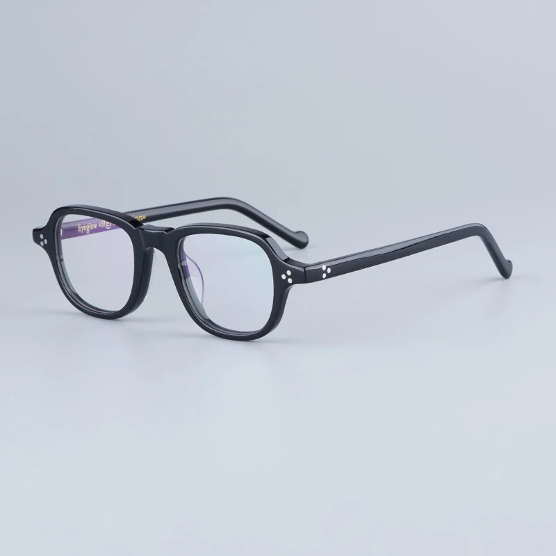 권지용 The Same Style Eyeglow Brand Eyeglasses Frames Unisex Black Tortoise Acetate Oval Quality Outdoor Business Eyewear with Case