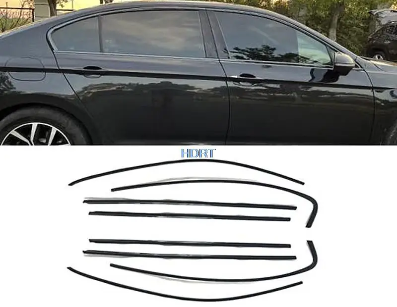 Full Moulding Car Style Decoration 8pcs Window Protector Trim Strip For Volkswagen VW Magotan Passat Future B8 2017 + Accessory