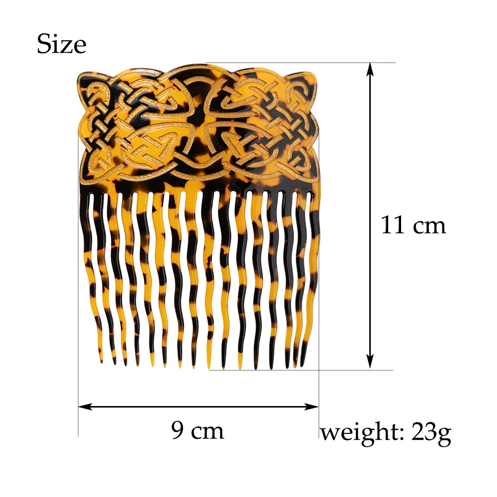 Vintage Hair Combs Colorful Acetate Hair Accessories Tortoiseshell Women Hair clips Flamenco Headdresses Comb Hair forks jewelry