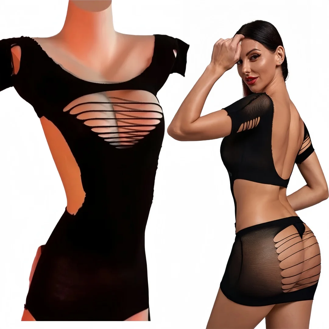 Sexy Lingerie Women's Tights Fishnet Bra Bodysuit Porn Crotchless Erotic Costume Transparent Underwear Bodystockings