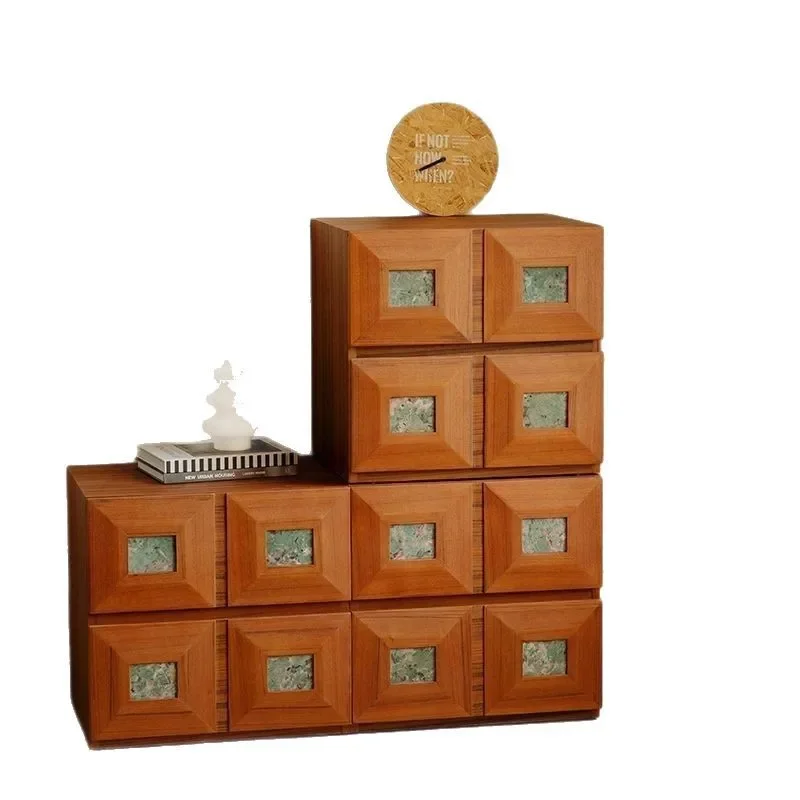 

Medieval module solid wood chest living room Carmen fragrant cloud yarn TV combination bedside table