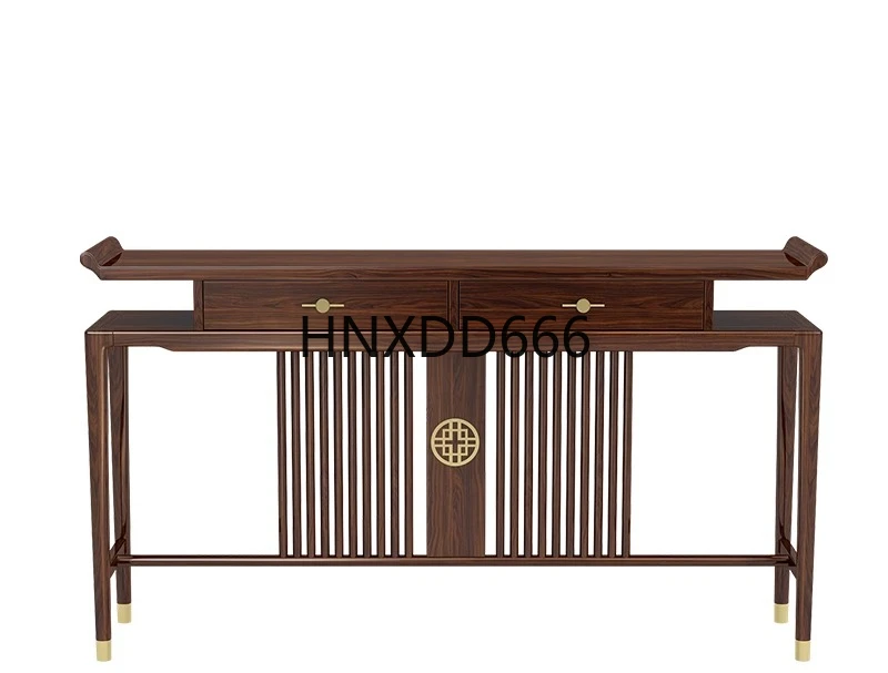 

Ebony wood home against the wall, living room table case, light luxury solid wood entrance cabinet