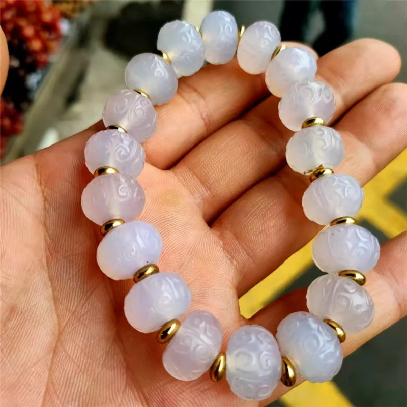 Red Agate Obsidian Six Harmony Five Elements Bracelet
