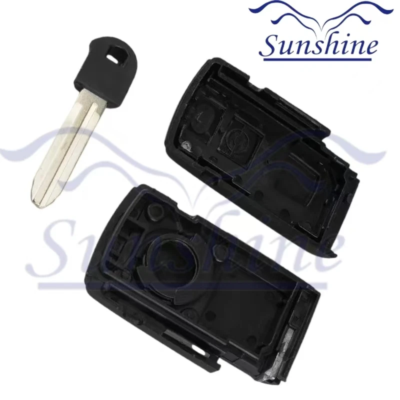 Sunshine Fits Toyota Prius 2004-2009 Key Fob Cover Case Shell Keyless Entry Remote Replacement With Blank Key replacement shell