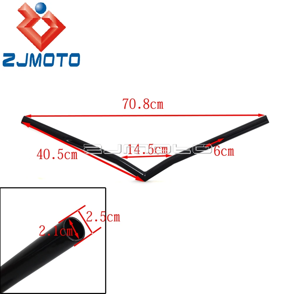 Universal Motorcycle V-Bar Style Black 1