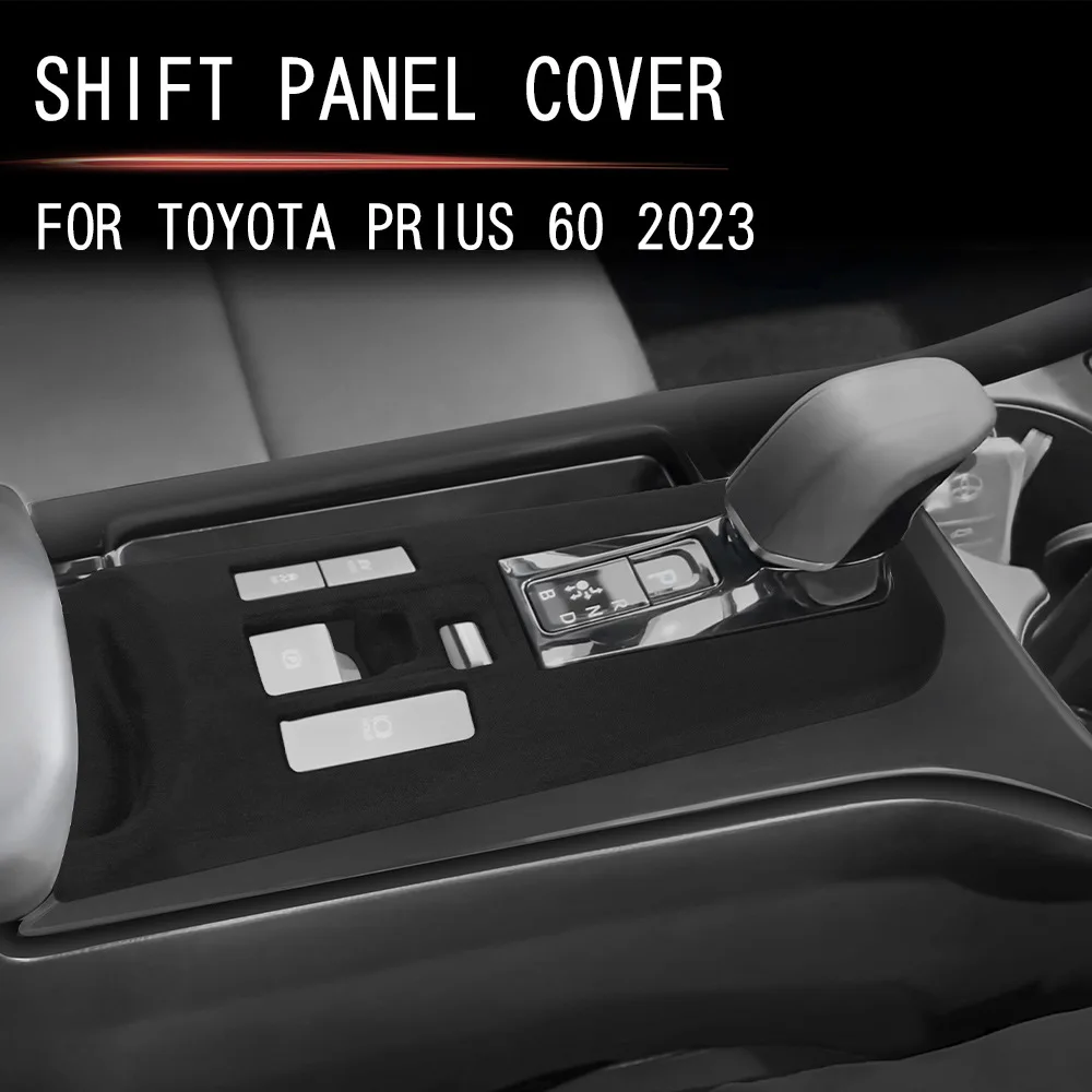 

for Toyota PRIUS 60 Series 2023 2024 ABS black rear row seat center water cup holder decoration frame Cover interior Accessories