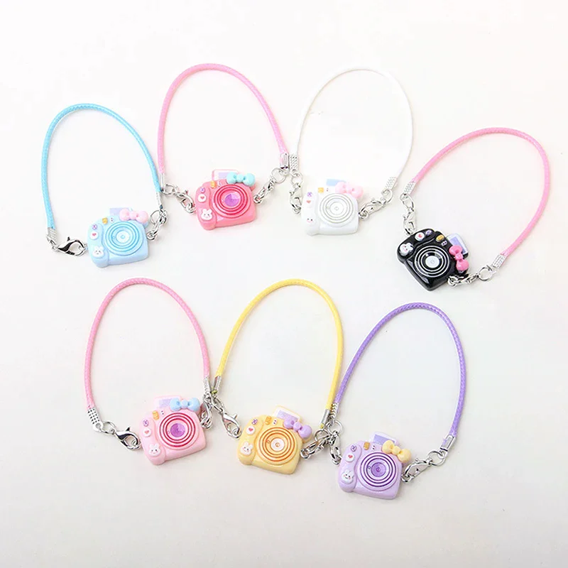 5Pcs Mini Puppe Kamera Anhänger Nette Puppe Decor Zubehör Cartoon Anhänger Puppenhaus Kamera Dekoration Kinder Spielzeug