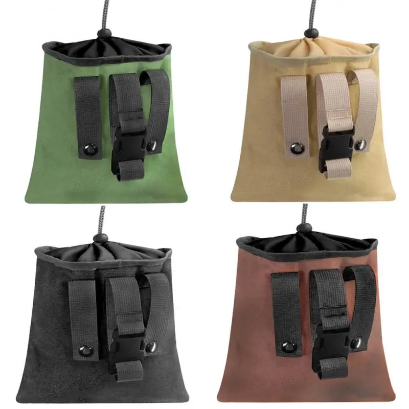 حقيبة Bushcraft من الجلد والقماش، حقيبة تعريف قماشية للمشي لمسافات طويلة، الكنز والصدف، سهلة الحلق حول الأحزمة، حقيبة الخصر