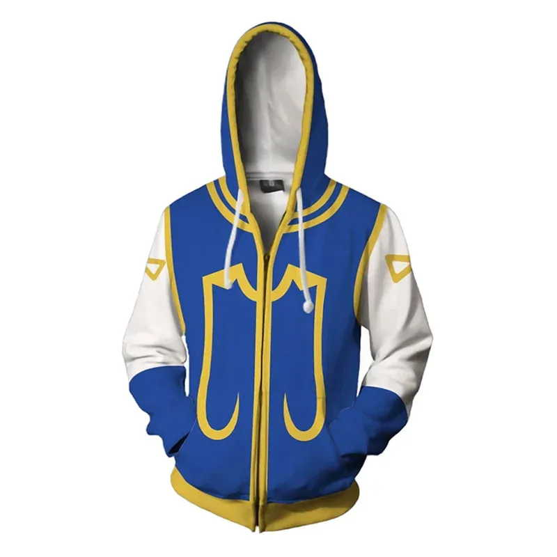 Anime HUNTER×HUNTER Pullover GON FREECSS Hoodies Cosplay Sweatshirt Killua Zoldyck Printing Jacket Zipper Hooded Clothes Coat