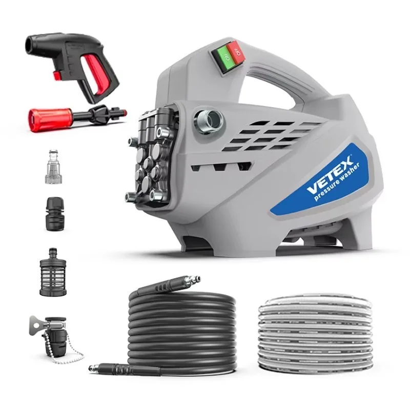 Промышленный класс, супермощный переменный ток, 220 В, 1600 Вт, 9 л, 13 МПа, 130 бар, очиститель высокого давления, автомойка с аксессуарами