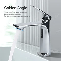 1Pcs Silver Brass Core Basin Faucet Single Handle Mixer Hot Cold Water Basin Crane Tap For Bathroom Wash Basin Mixer Tap