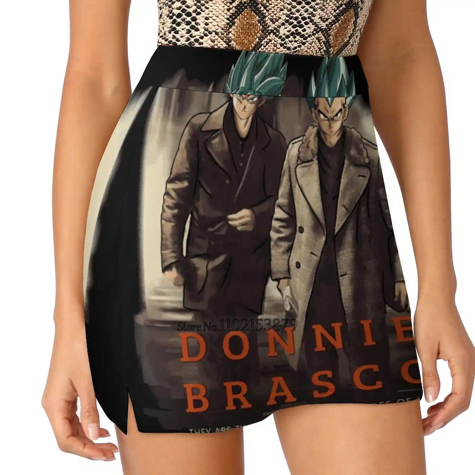 God Blue Mashup With Donnie Brasco New Women Skirts Double-Layer Printed Short Dress Mini Sport Skirt Donnie Brasco Doku Dbz