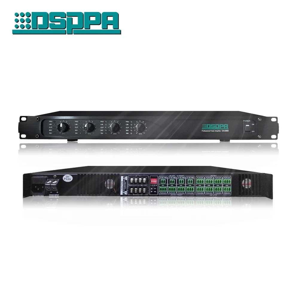 

4-канальный цифровой усилитель 1u, высококачественный 4-канальный усилитель класса d